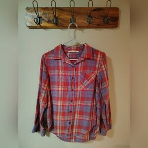 Vanilla Star Red and Blue Plaid Shirt